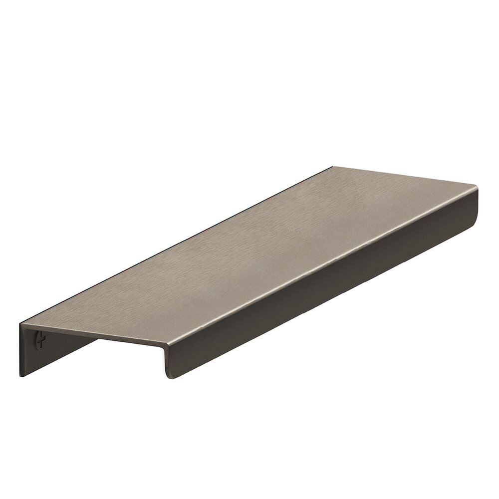 6" Long Over The Drawer Edge Pull in Matte Pewter