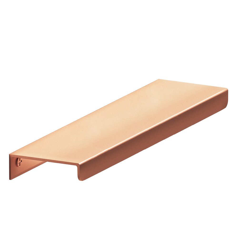 6" Long Over The Drawer Edge Pull in Matte Satin Copper