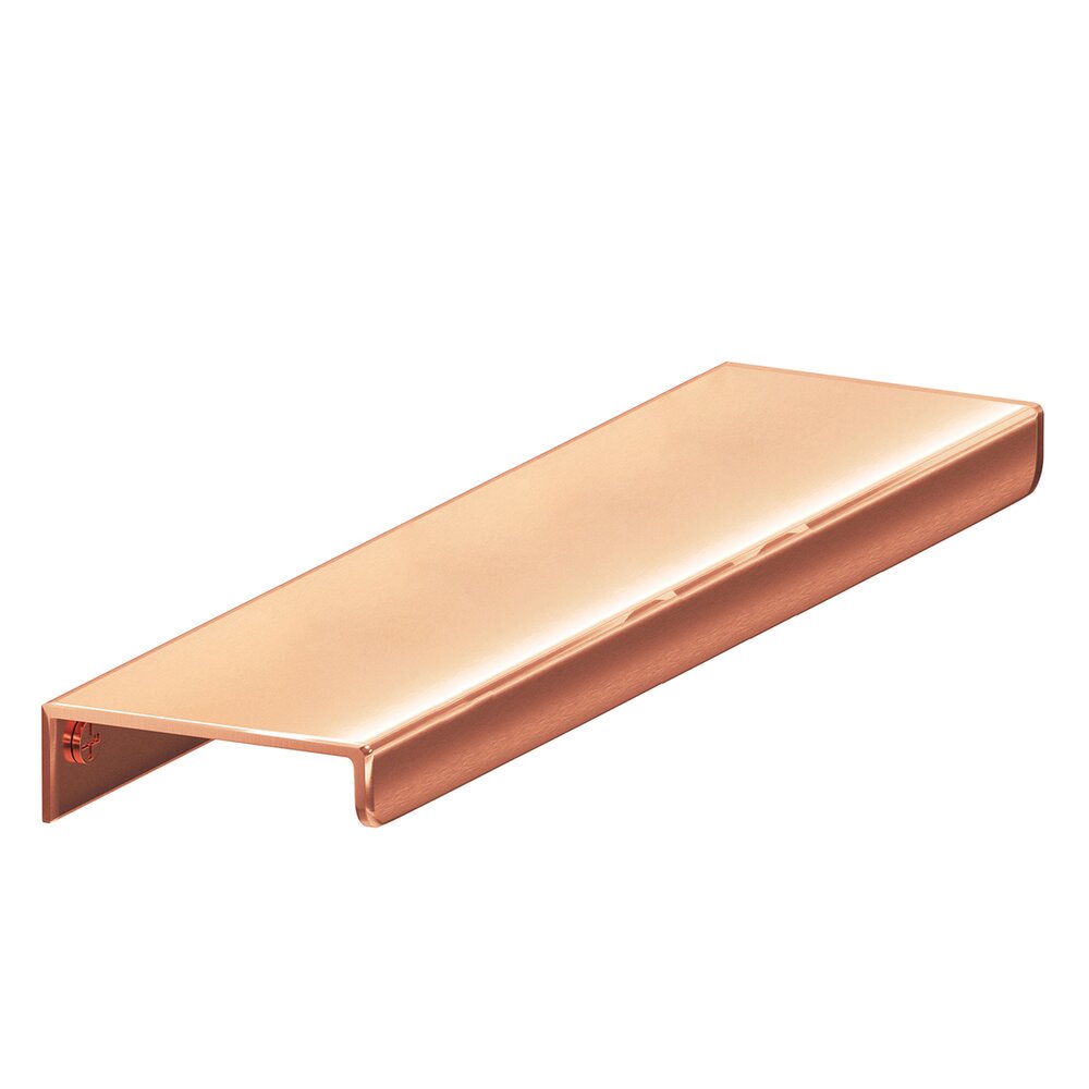6" Long Over The Drawer Edge Pull in Satin Copper