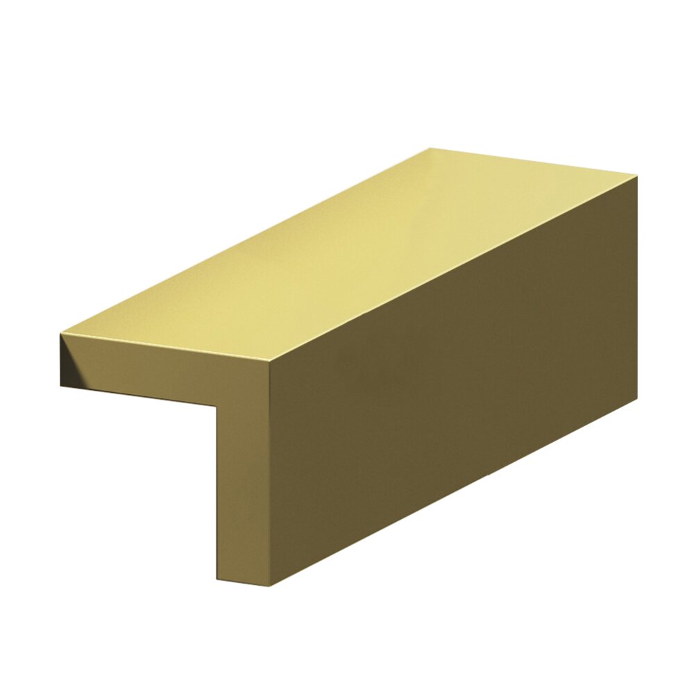2 1/2" Long Right Angle Edge Pull in Polished Brass