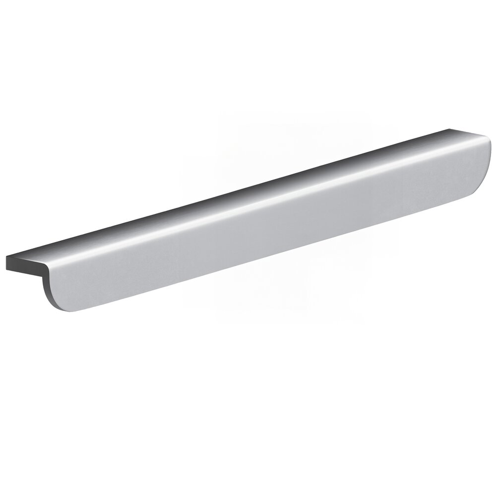 12" Centers 14" Overall L-Shaped Edge Pull With Rounded Ends In Matte Satin Chrome