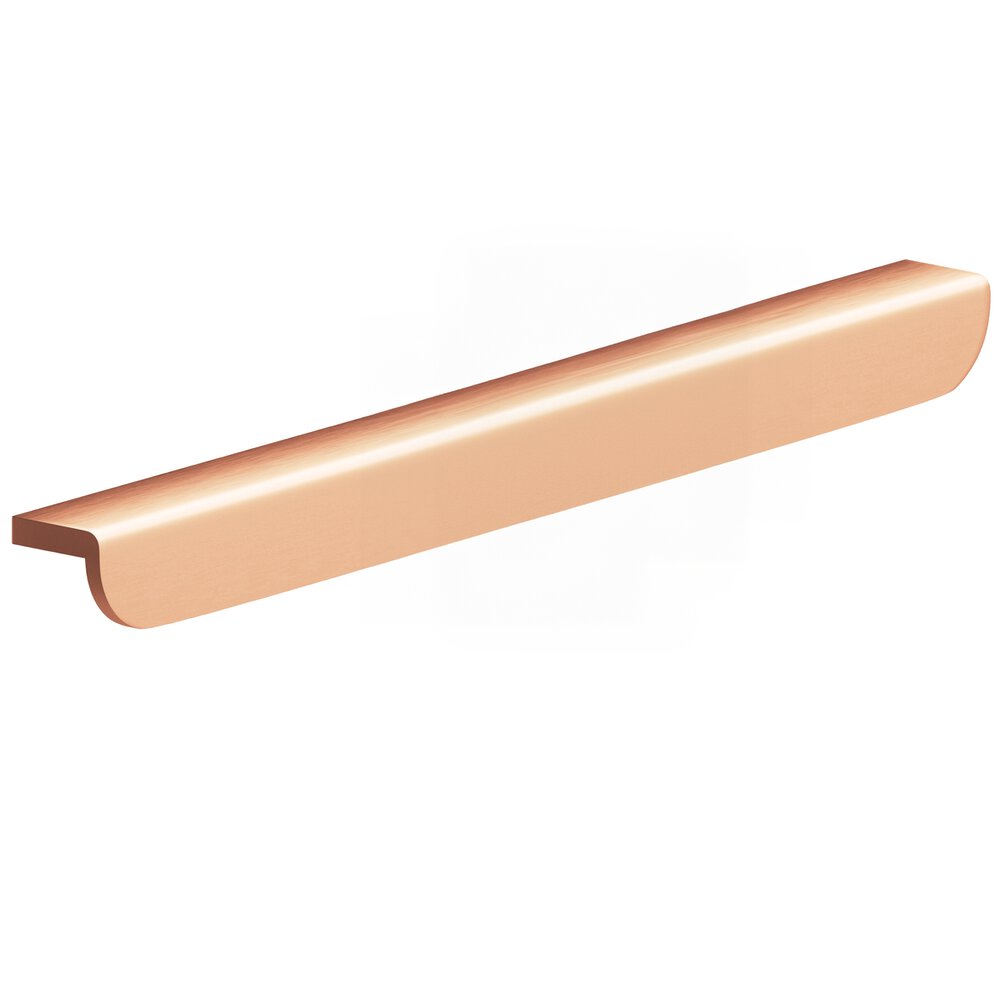 12" Centers 14" Overall L-Shaped Edge Pull With Rounded Ends In Matte Satin Copper
