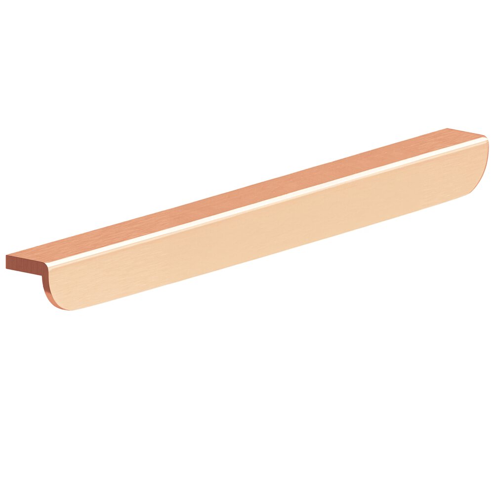 12" Centers 14" Overall L-Shaped Edge Pull With Rounded Ends In Satin Copper