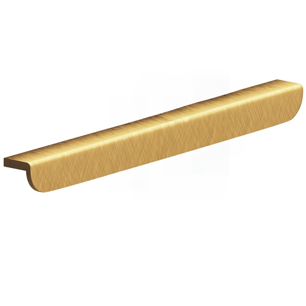 12" Centers 14" Overall L-Shaped Edge Pull With Rounded Ends In Weathered Brass