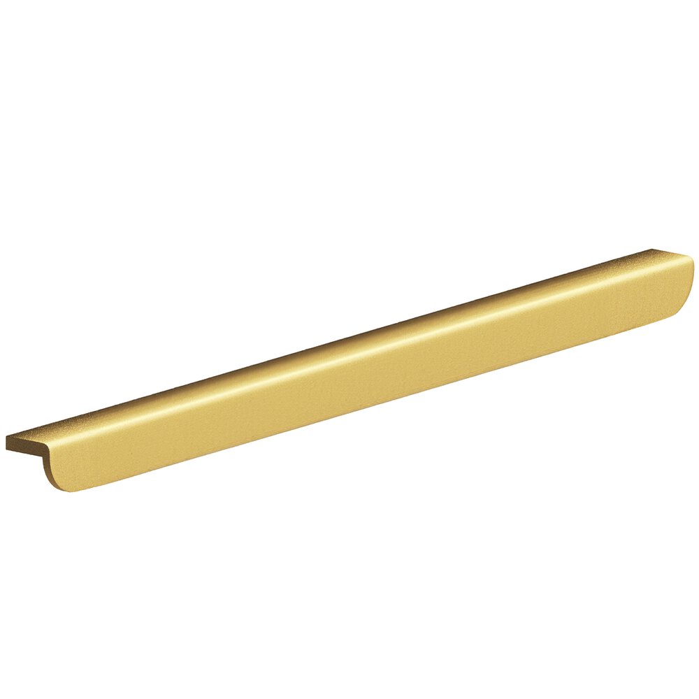 16" Centers 18" Overall L-Shaped Edge Pull With Rounded Ends In Frost Brass