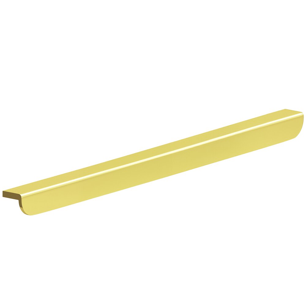 16" Centers 18" Overall L-Shaped Edge Pull With Rounded Ends In French Gold