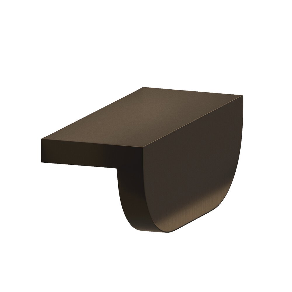 2" Centers 2.5" Overall L-Shaped Edge Pull With Rounded Ends In Oil Rubbed Bronze