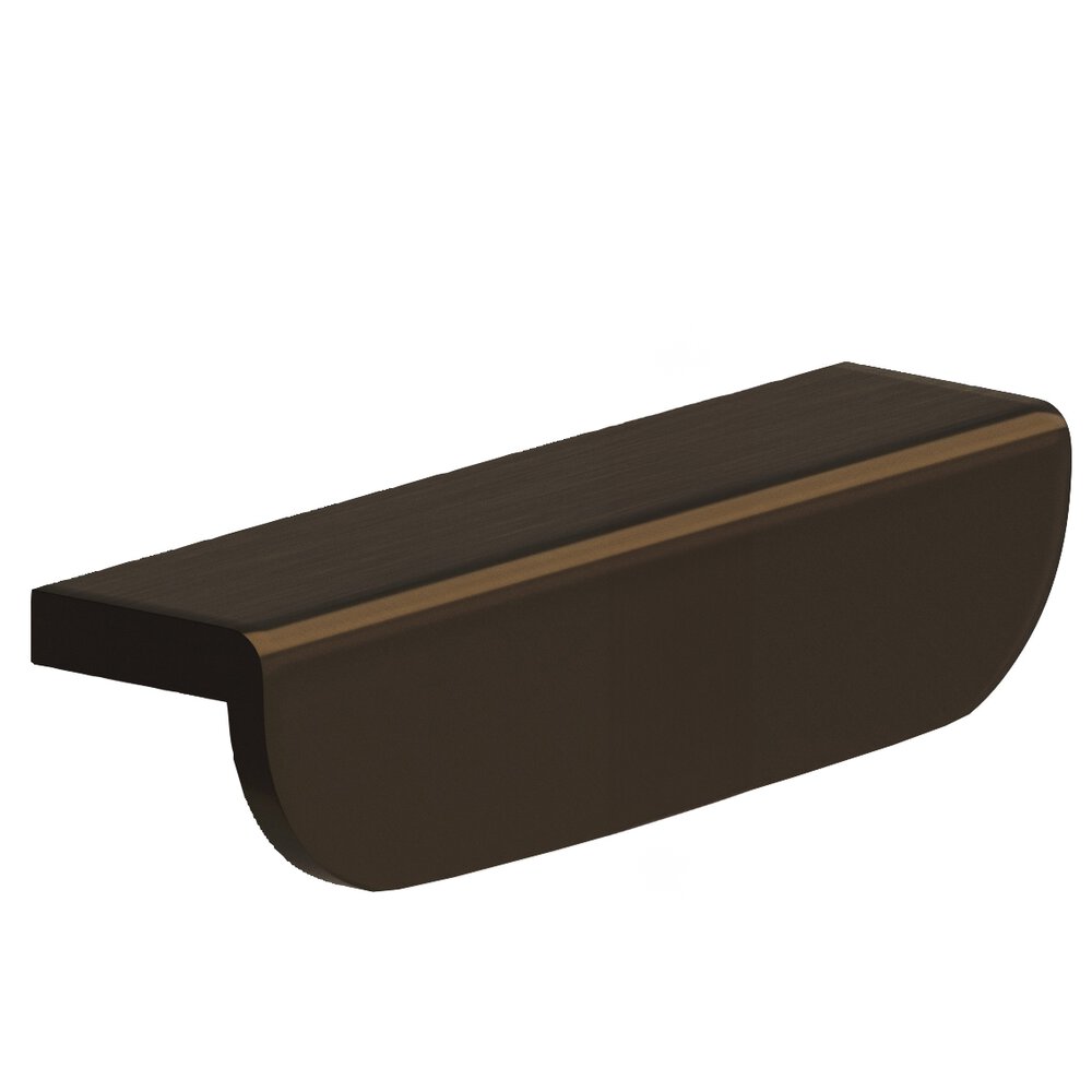 3" Centers 4" Overall L-Shaped Edge Pull With Rounded Ends In Unlacquered Oil Rubbed Bronze