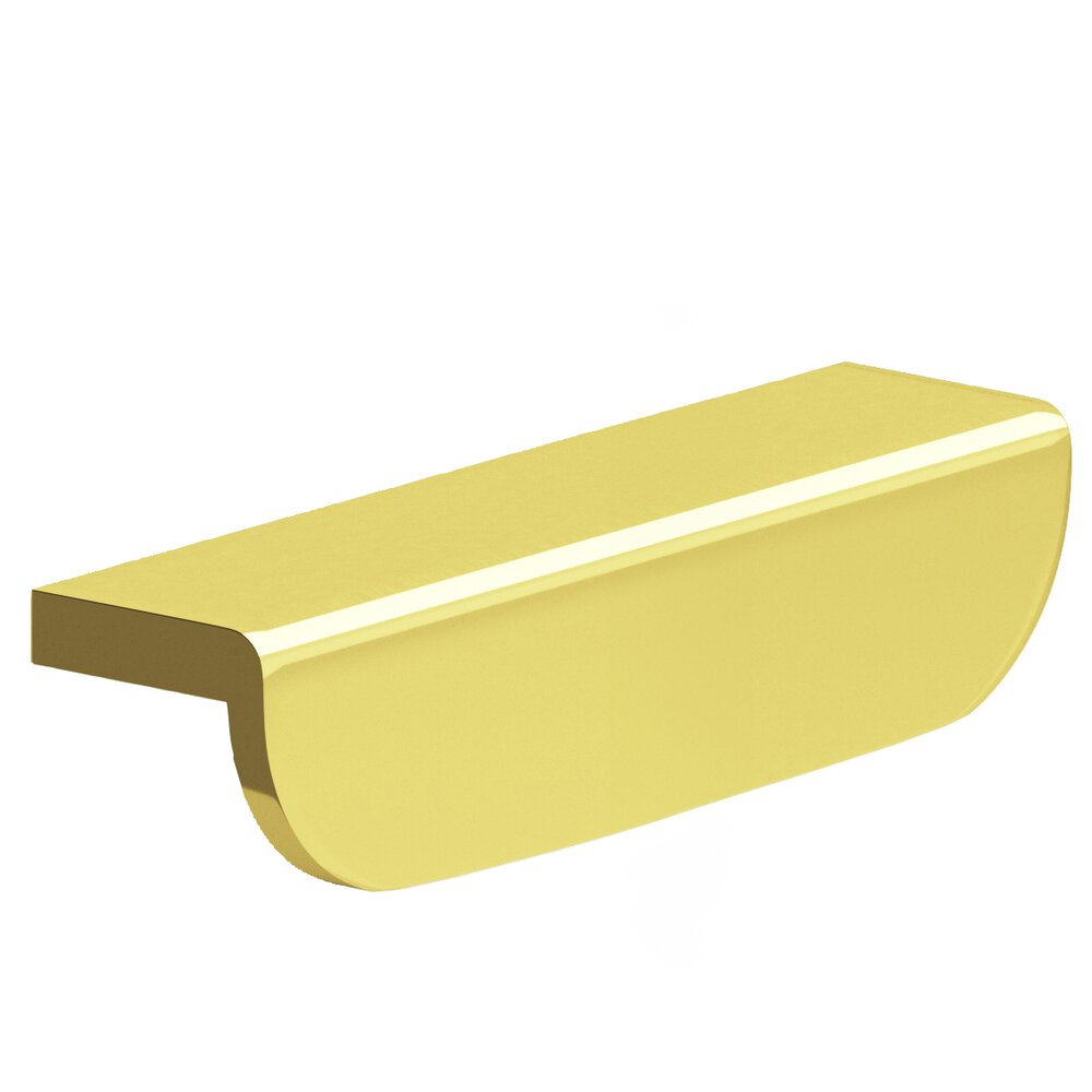 3" Centers 4" Overall L-Shaped Edge Pull With Rounded Ends In French Gold