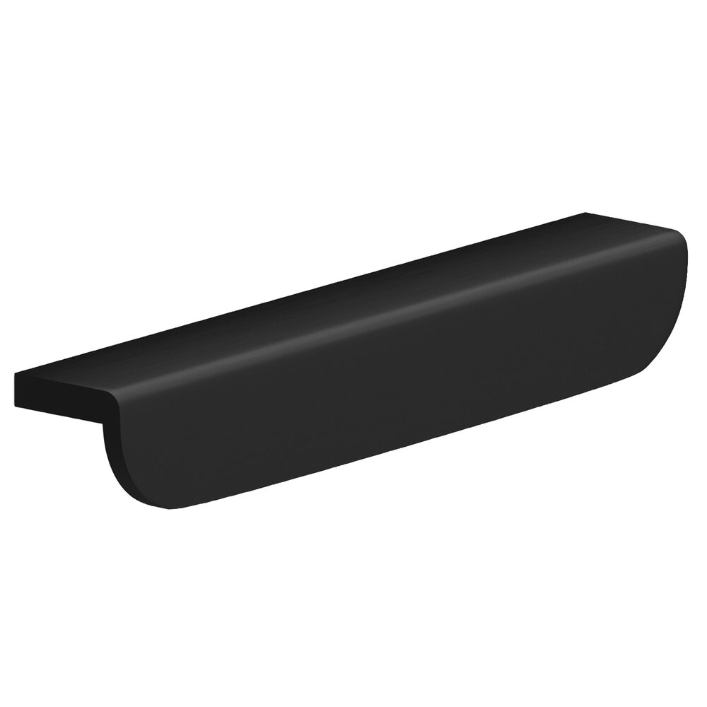 5" Centers 6" Overall L-Shaped Edge Pull With Rounded Ends In Matte Satin Black