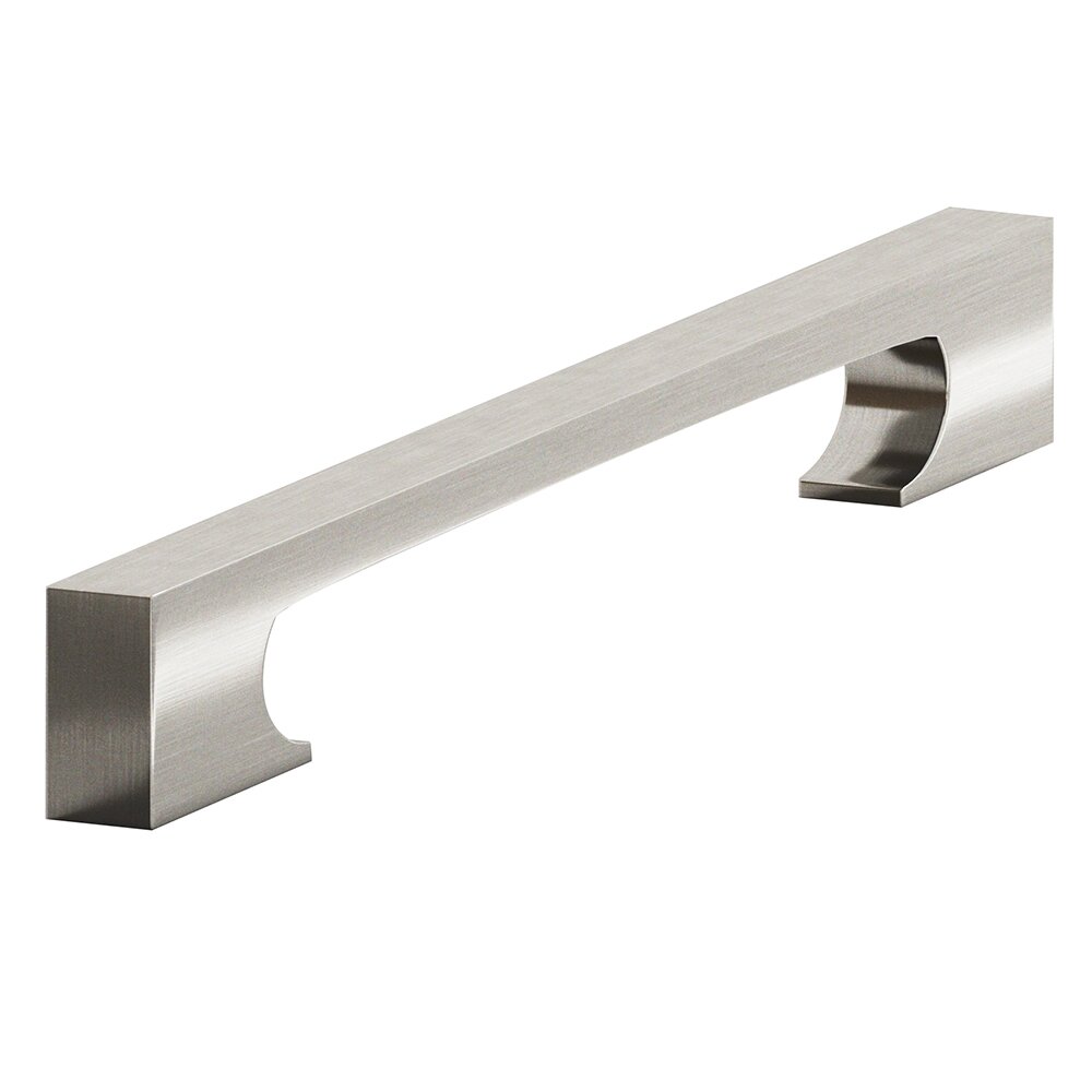 6" Centers Cabinet Pull Hand Finished in Satin Nickel