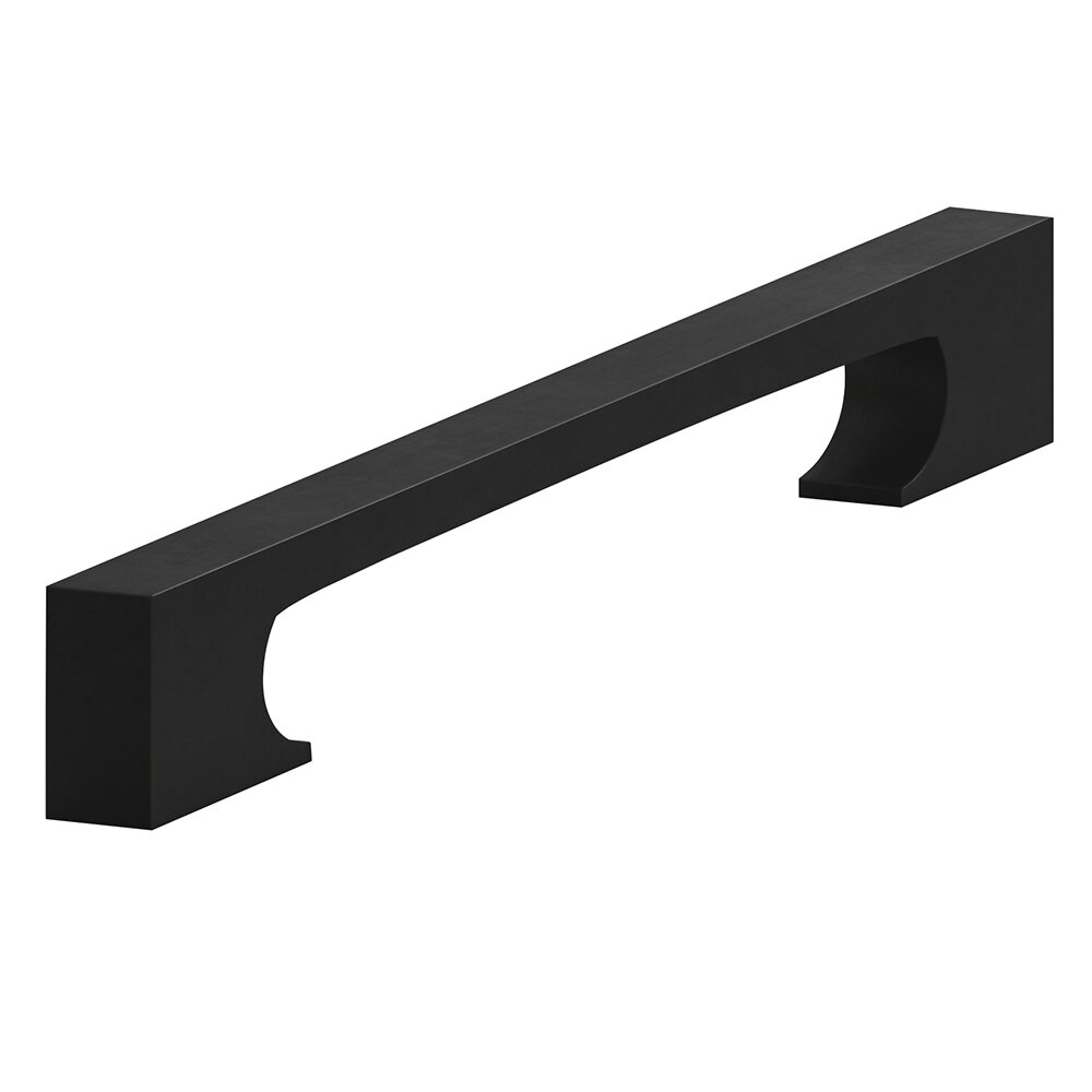 6" Centers Cabinet Pull Hand Finished in Matte Satin Black