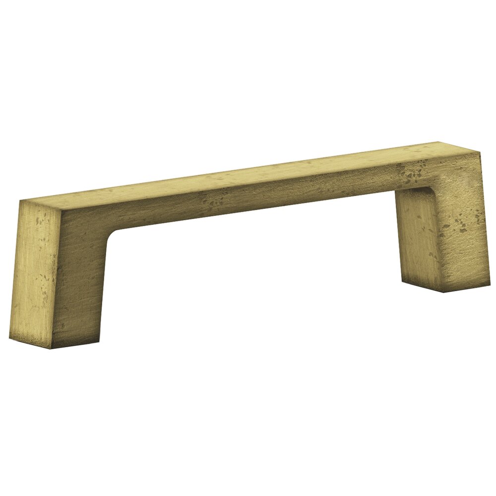 3" Centers Rectangular Pull in Distressed Antique Brass