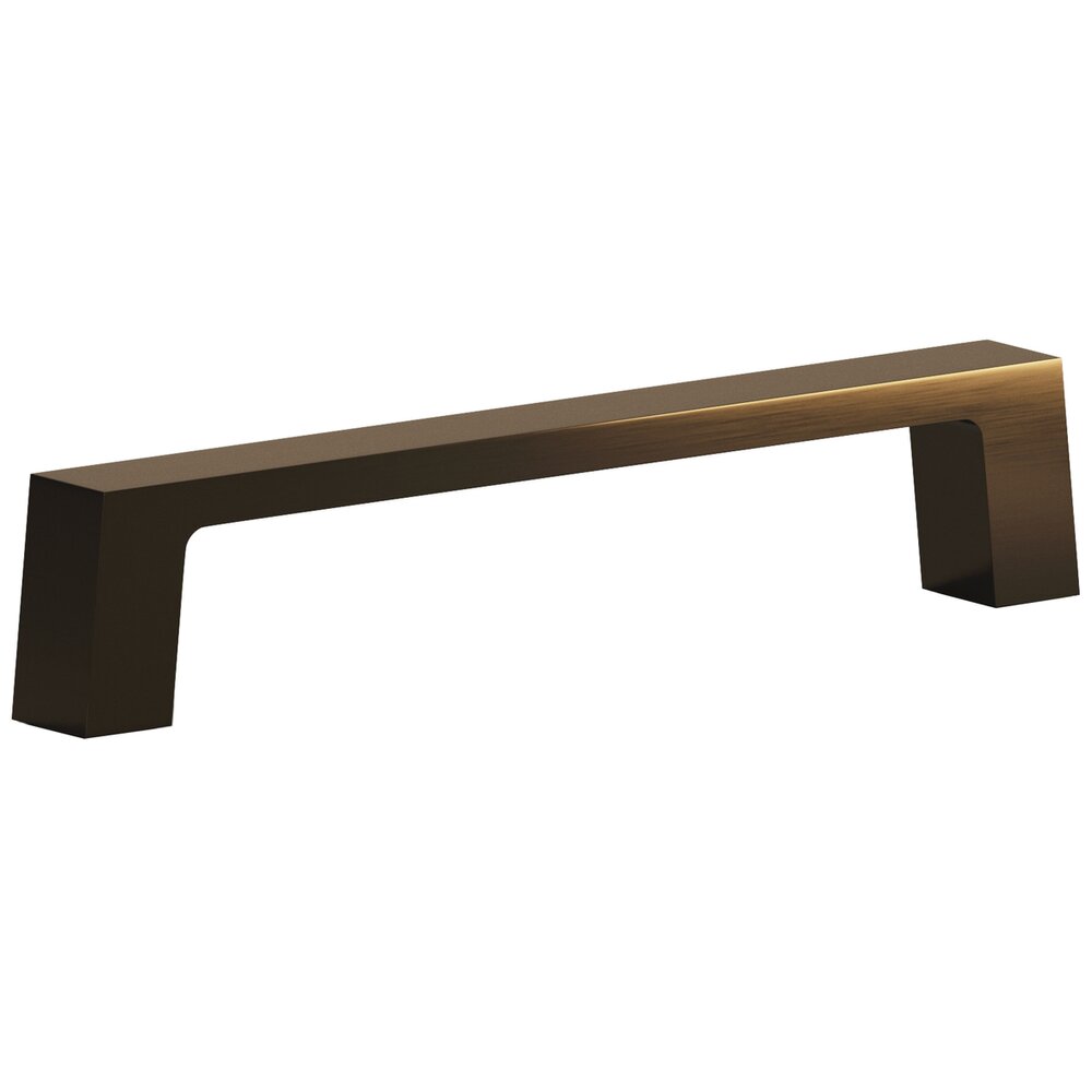 4" Centers Rectangular Pull in Unlacquered Oil Rubbed Bronze