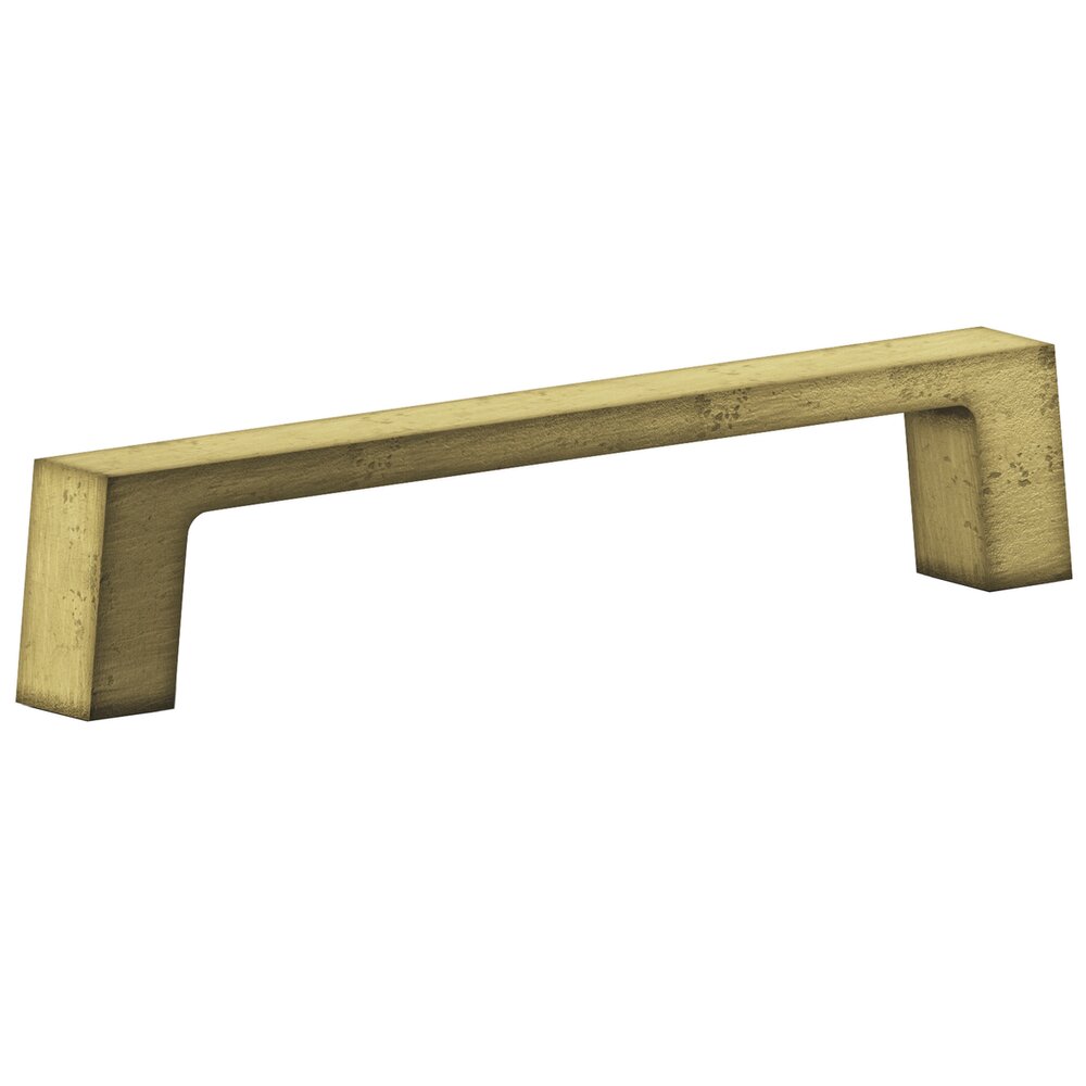 4" Centers Rectangular Pull in Distressed Antique Brass