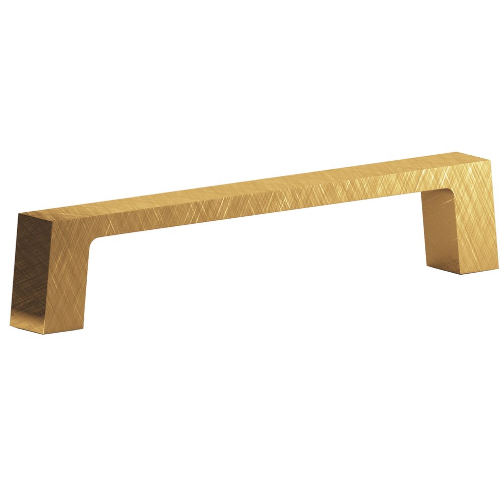 4" Centers Rectangular Pull in Weathered Brass