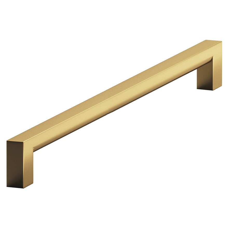 10" Centers Cabinet Pull Hand Finished in Satin Brass
