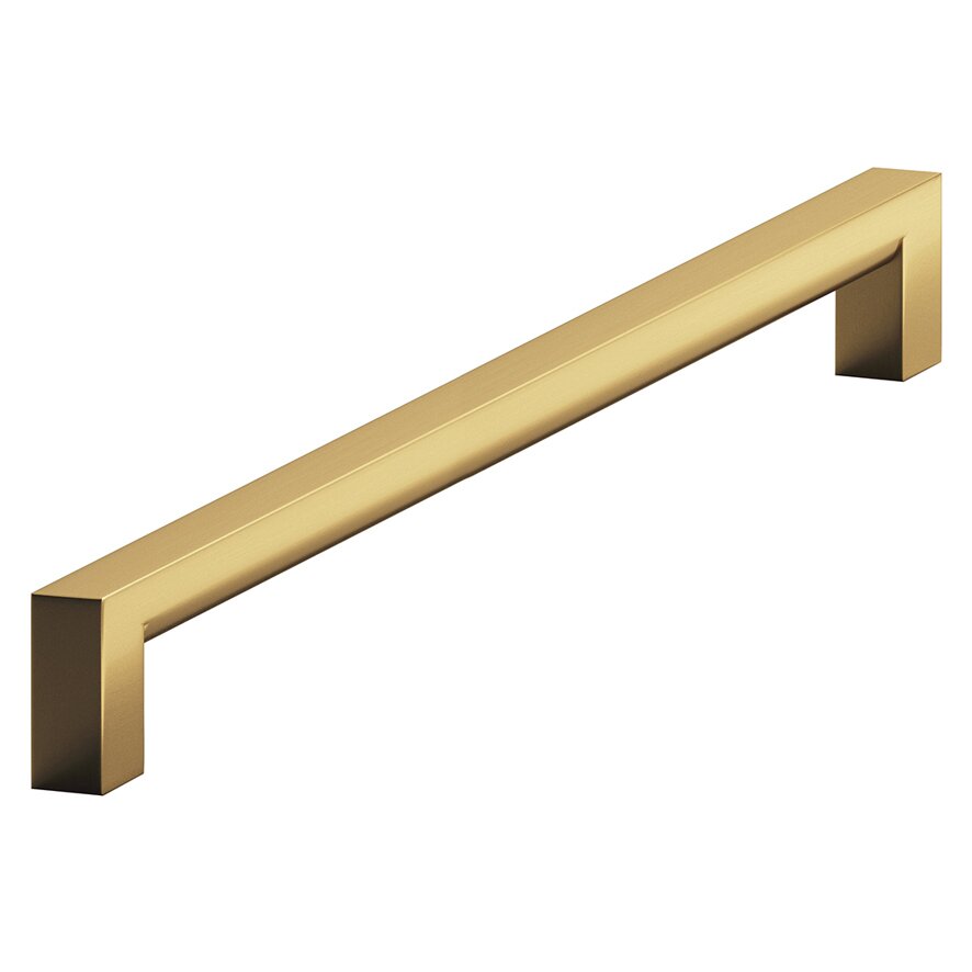 10" Centers Cabinet Pull Hand Finished in Unlacquered Satin Brass