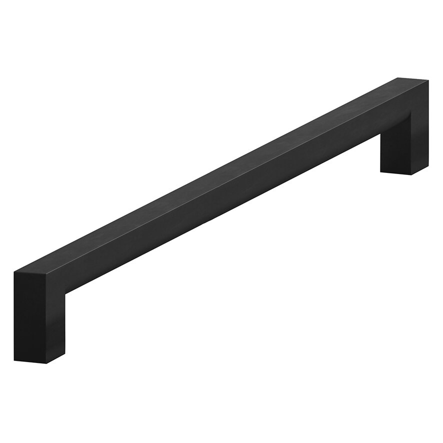 10" Centers Cabinet Pull Hand Finished in Matte Satin Black