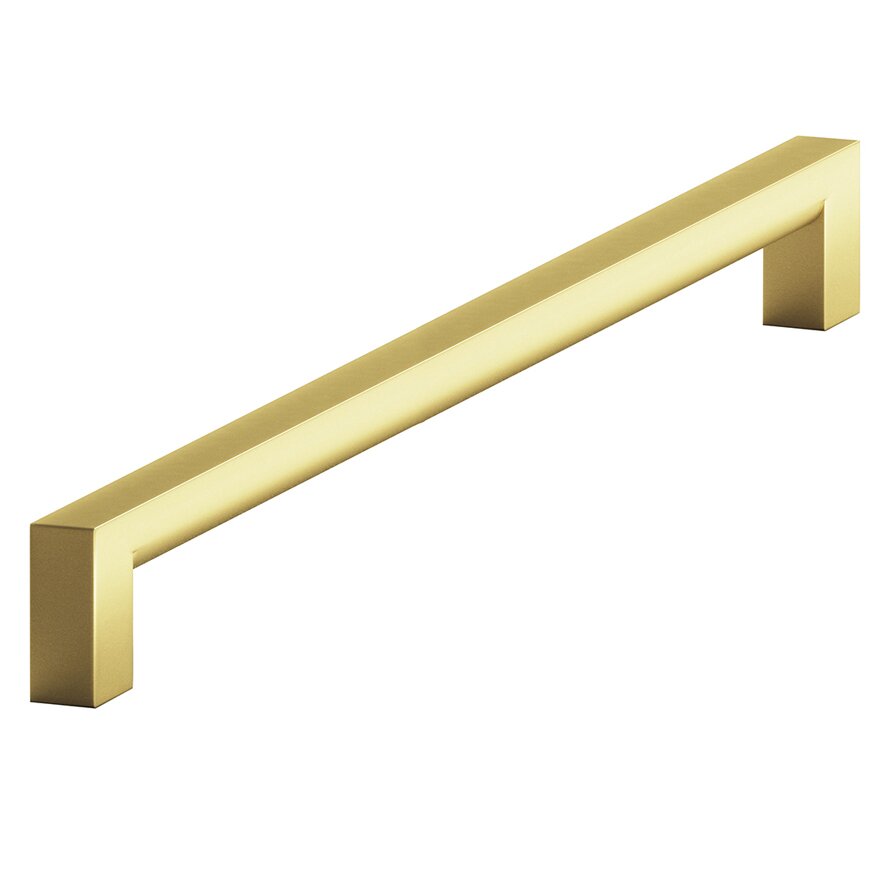 10" Centers Cabinet Pull Hand Finished in Matte Satin Brass