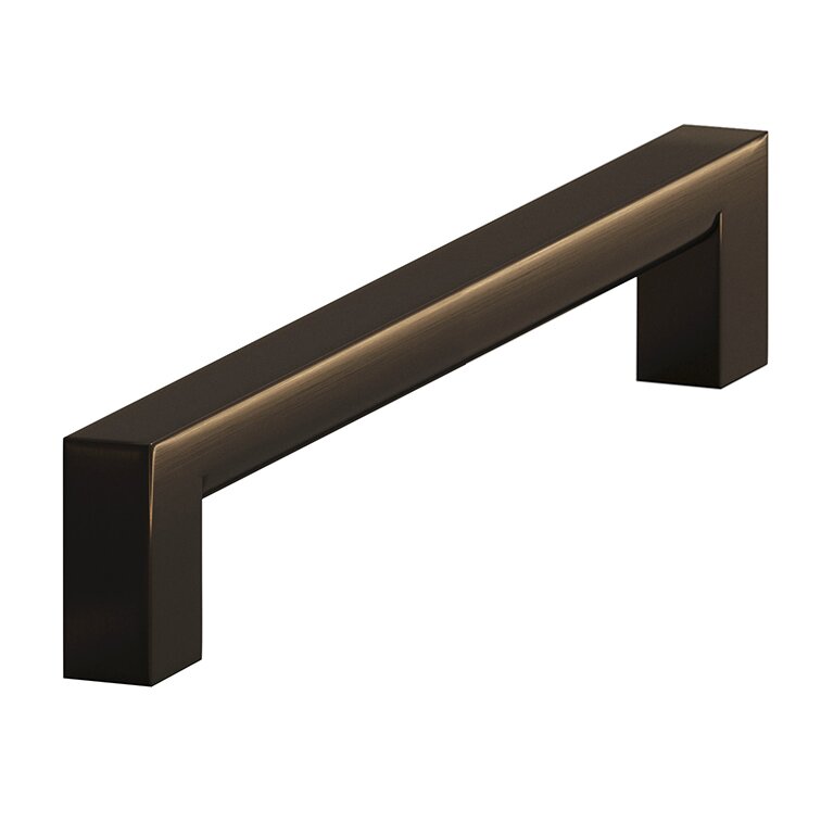 4" Centers Cabinet Pull Hand Finished  in Unlacquered Oil Rubbed Bronze