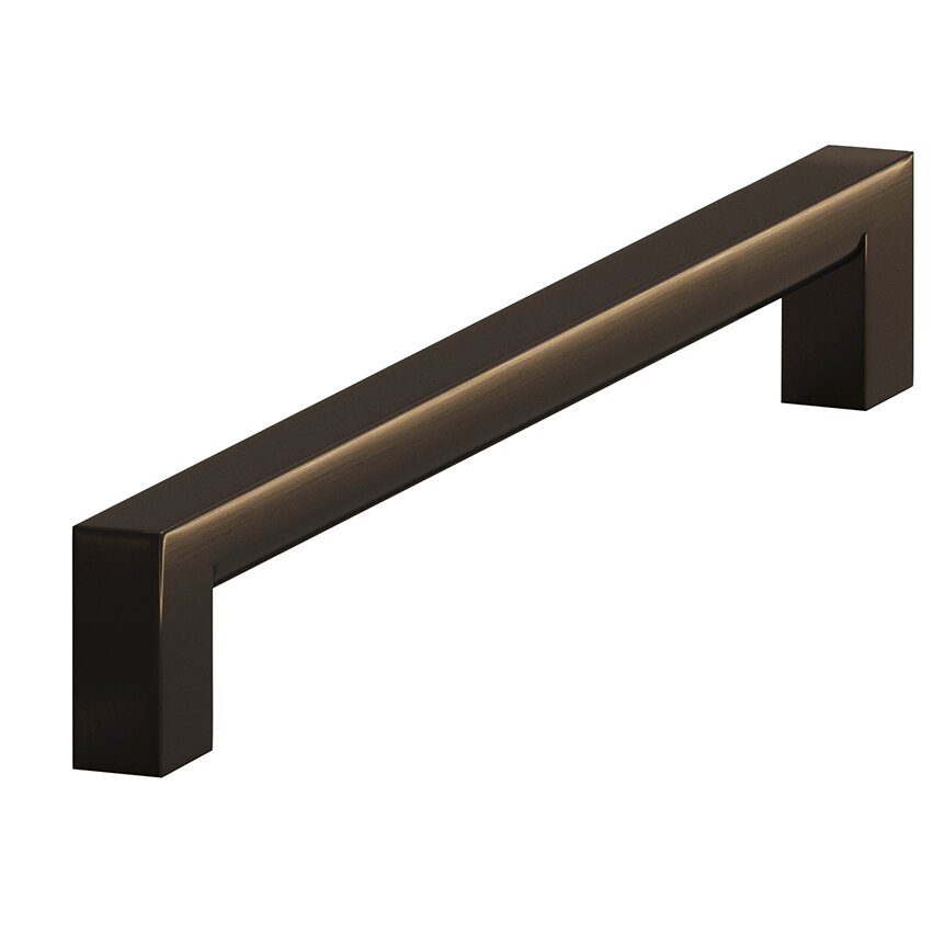 5" Centers Cabinet Pull Hand Finished  in Unlacquered Oil Rubbed Bronze