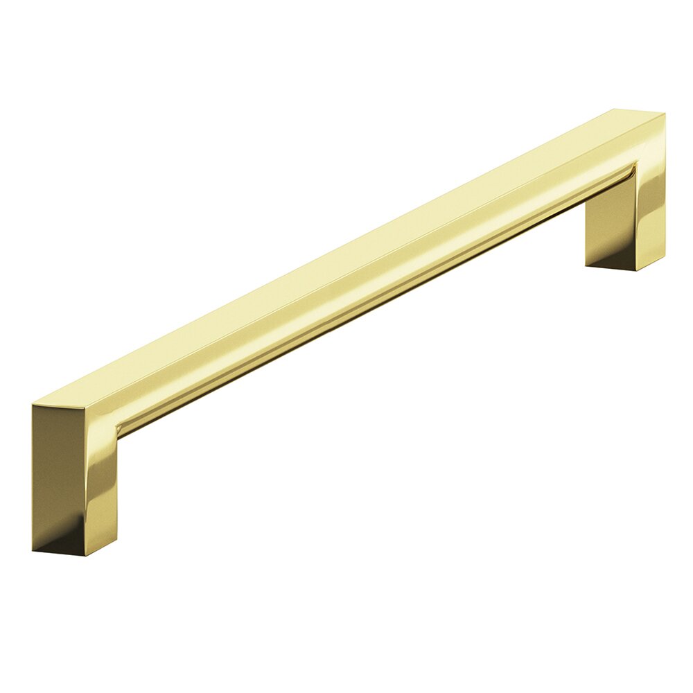 8" Centers Cabinet Pull in Polished Brass