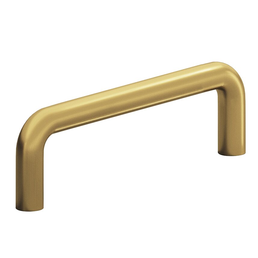 3 Centers Wire Pull in Unlacquered Satin Brass