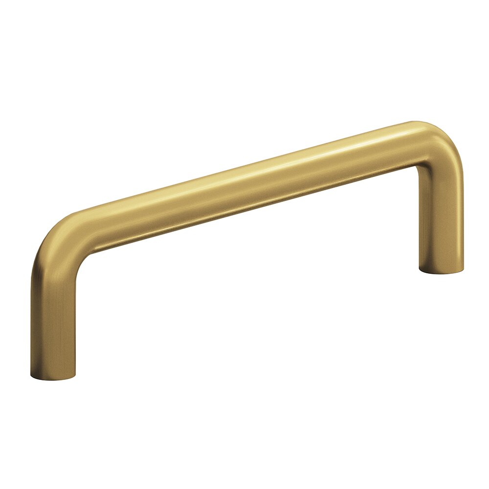 3 1/2" Centers Wire Pull in Unlacquered Satin Brass