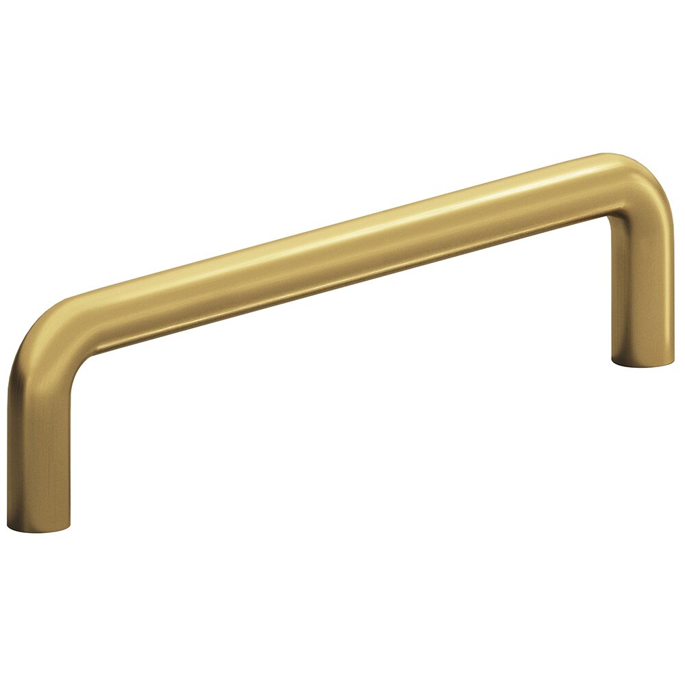 6" Centers Wire Pull in Unlacquered Satin Brass