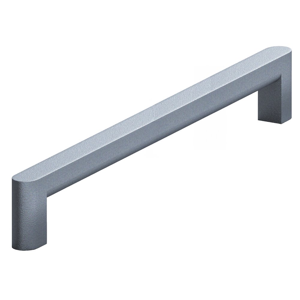 8" Centers Square Cabinet Pull With Rounded Back And Ends In Frost Chrome
