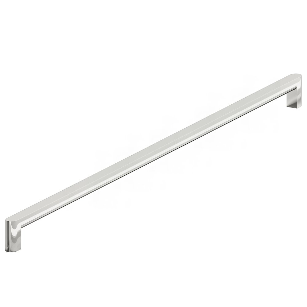 24" Centers Square Appliance/Oversized Pull With Rounded Back And Ends In Polished Nickel