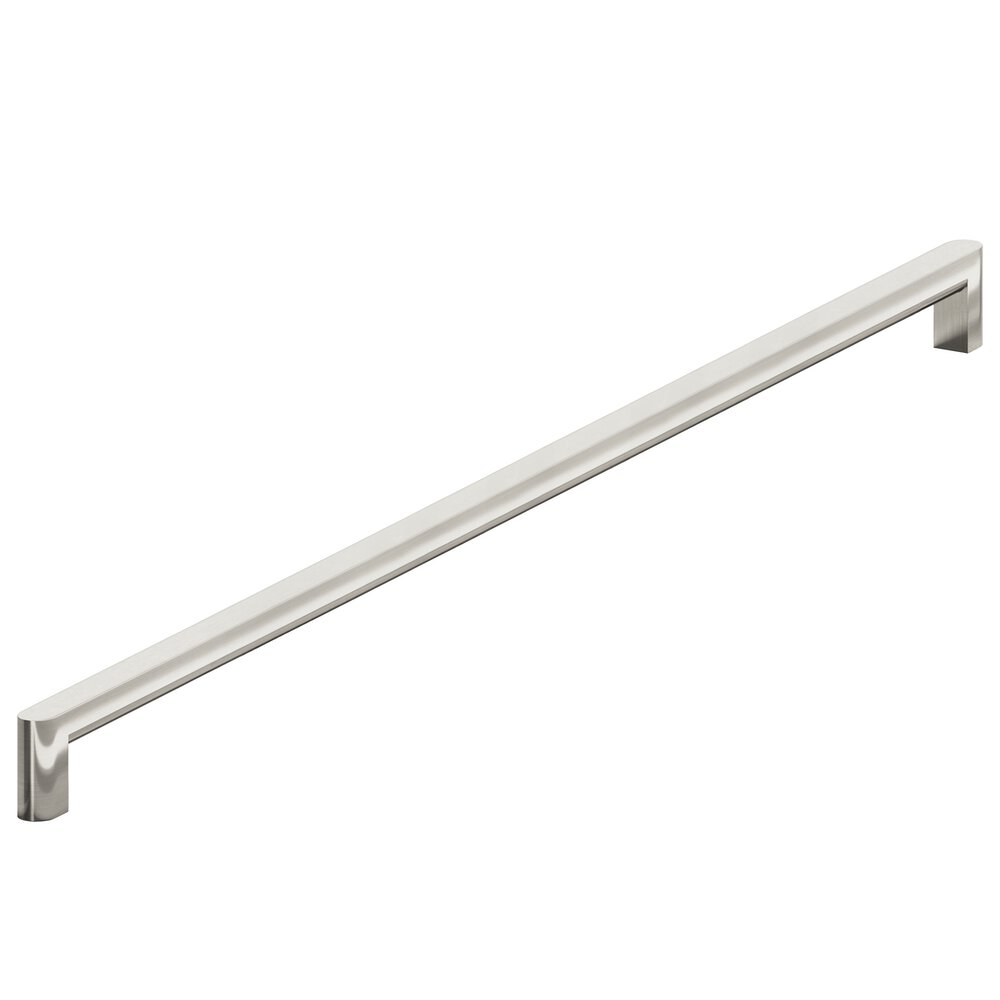 24" Centers Square Appliance/Oversized Pull With Rounded Back And Ends In Satin Nickel