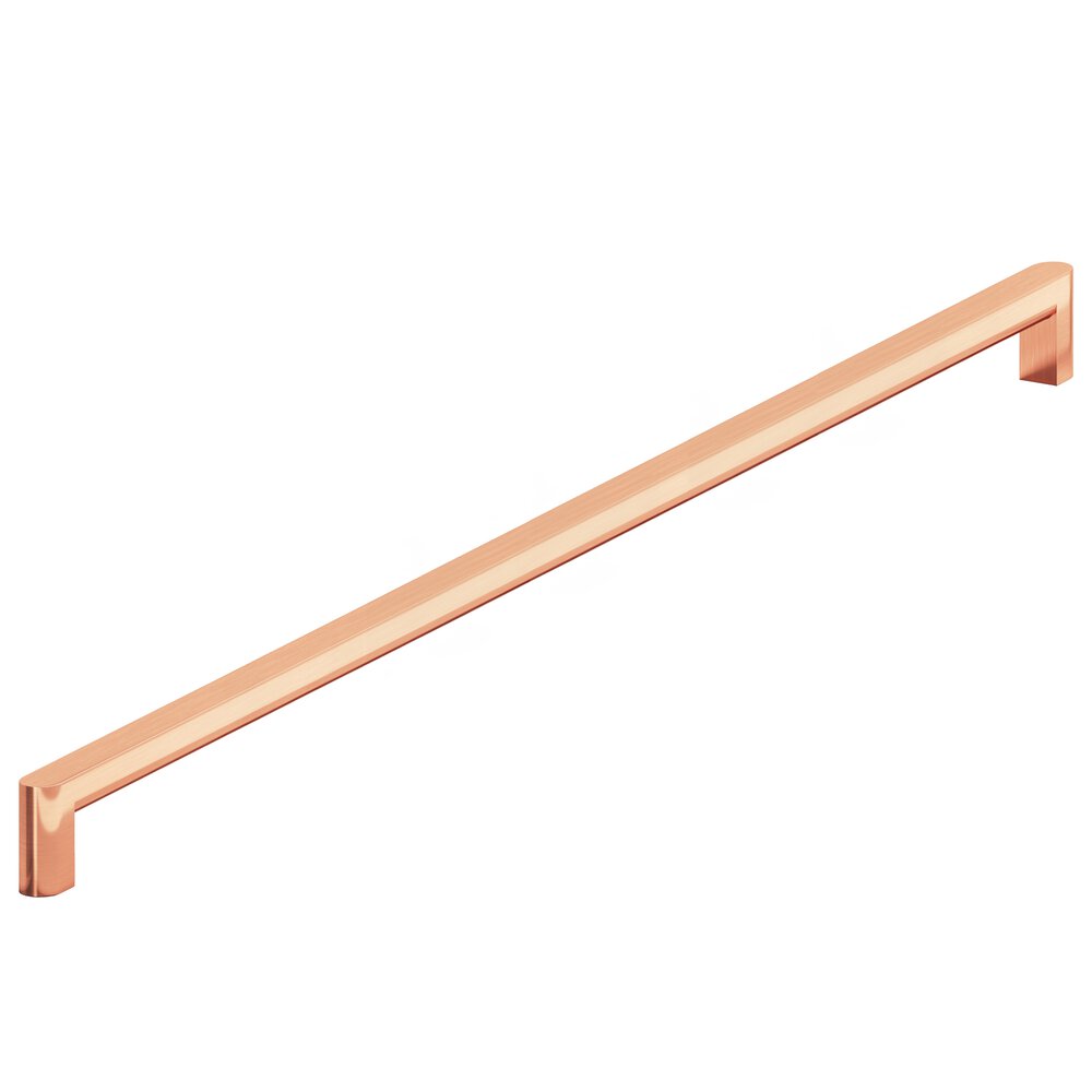 24" Centers Square Appliance/Oversized Pull With Rounded Back And Ends In Satin Copper