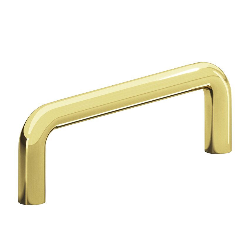 2 3/4" Centers Wire Pull in Polished Brass Unlacquered