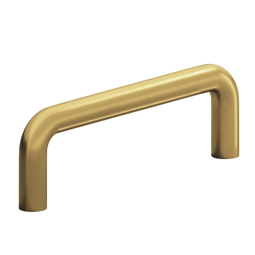 2 3/4" Centers Wire Pull in Unlacquered Satin Brass