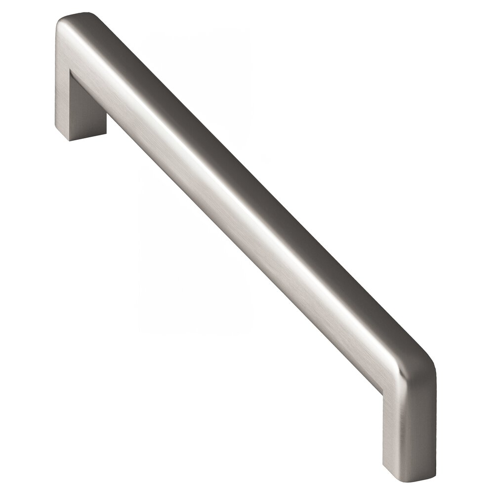 10" Centers Square Cabinet Pull With Rounded Back And Radiused Edges In Pewter