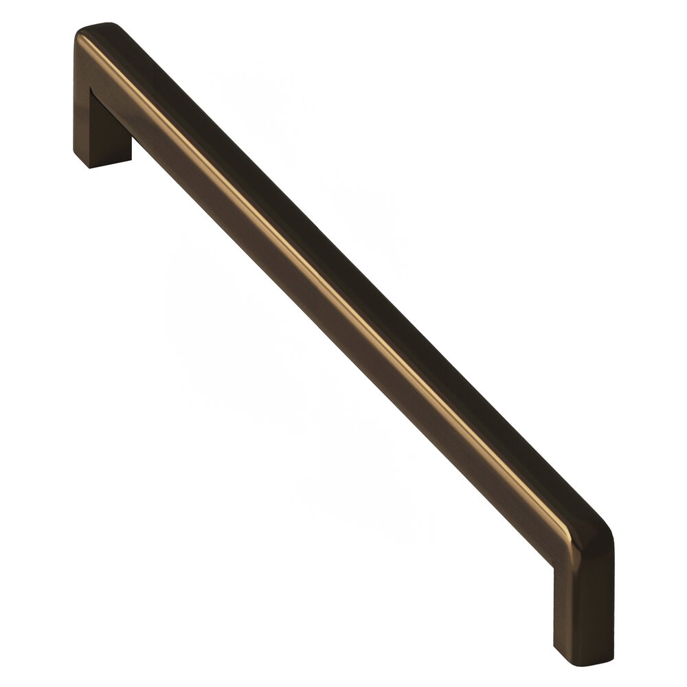 12" Centers Square Cabinet Pull With Rounded Back And Radiused Edges In Oil Rubbed Bronze