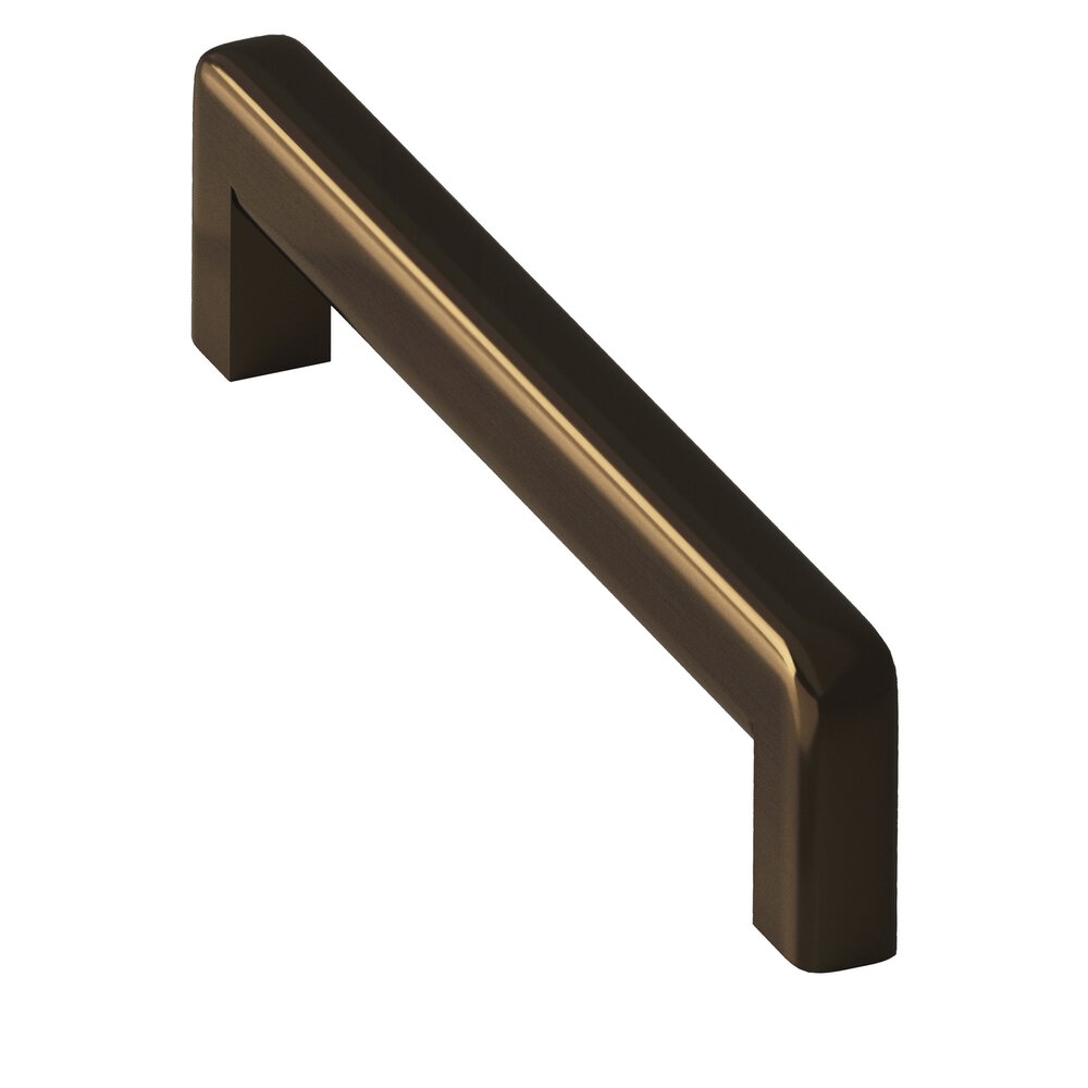 6" Centers Square Cabinet Pull With Rounded Back And Radiused Edges In Unlacquered Oil Rubbed Bronze