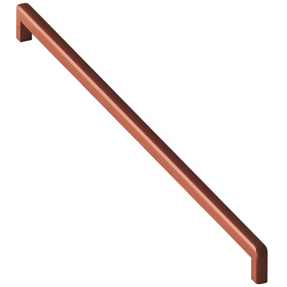 24" Centers Square Appliance/Oversized Pull With Rounded Back And Radiused Edges In Matte Antique Copper