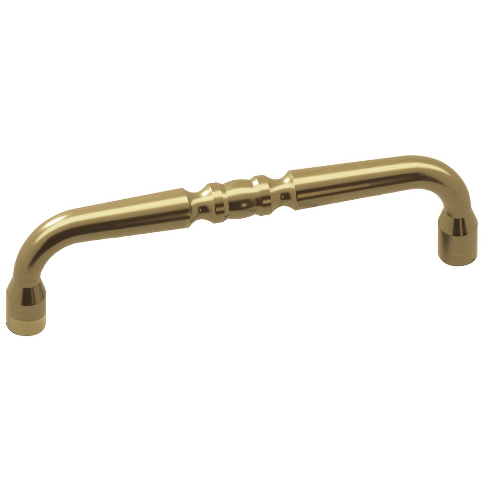 6" Centers Scroll Pull in Antique Brass