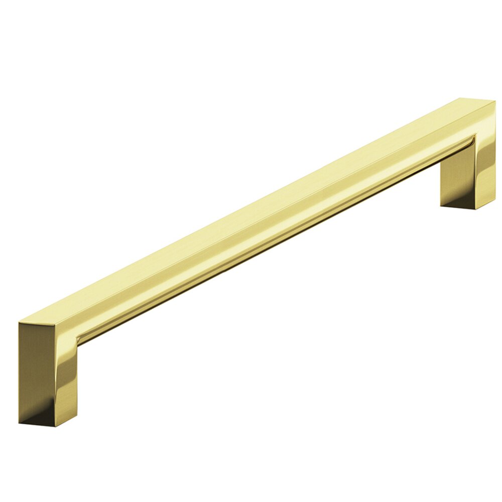 10" Centers Rectangular Appliance/Oversized Pull in Polished Brass Unlacquered