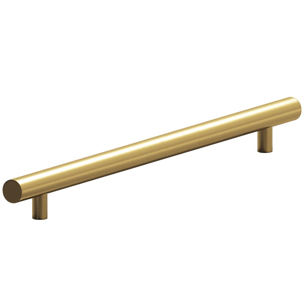 18" Centers Low Clearance European Bar Pull in Satin Brass