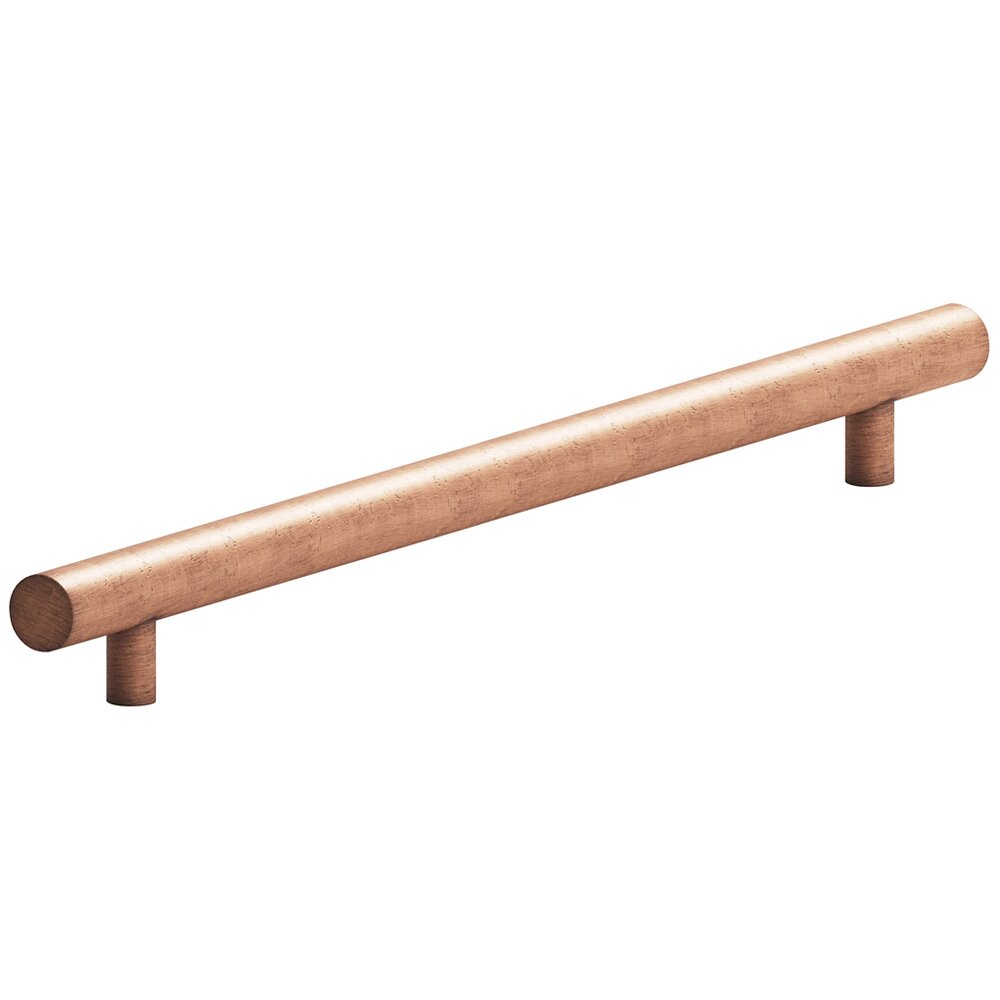 18" Centers Low Clearance European Bar Pull in Distressed Antique Copper