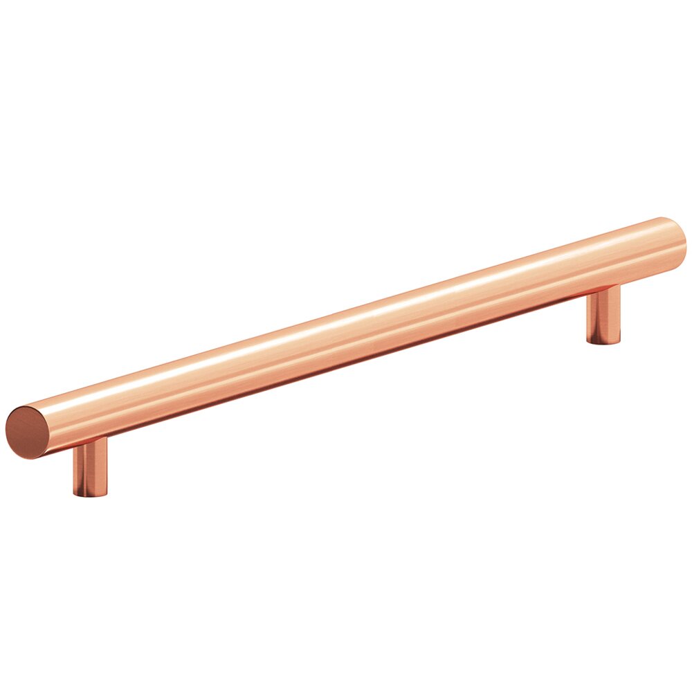 18" Centers Low Clearance European Bar Pull in Satin Copper