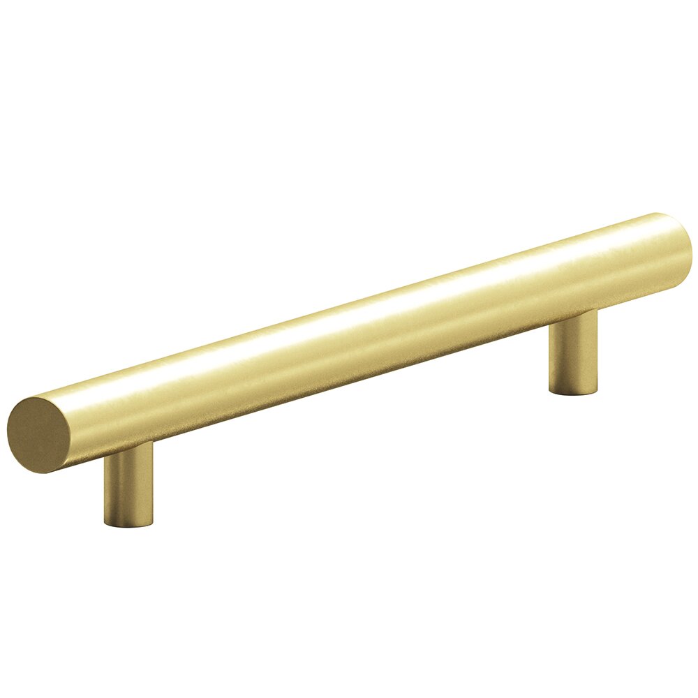 6" Centers Low Clearance Pull in Matte Satin Brass