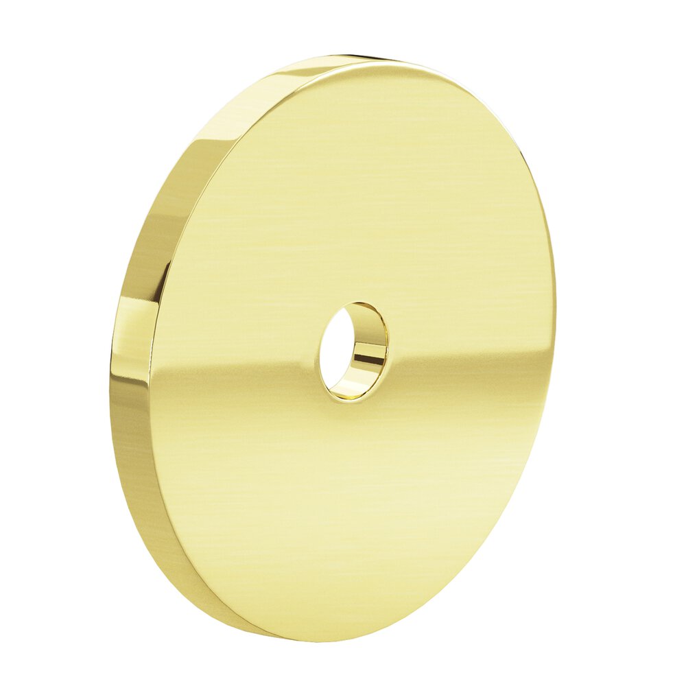 1.75" Diameter Round Backplate In Unlacquered Polished Brass