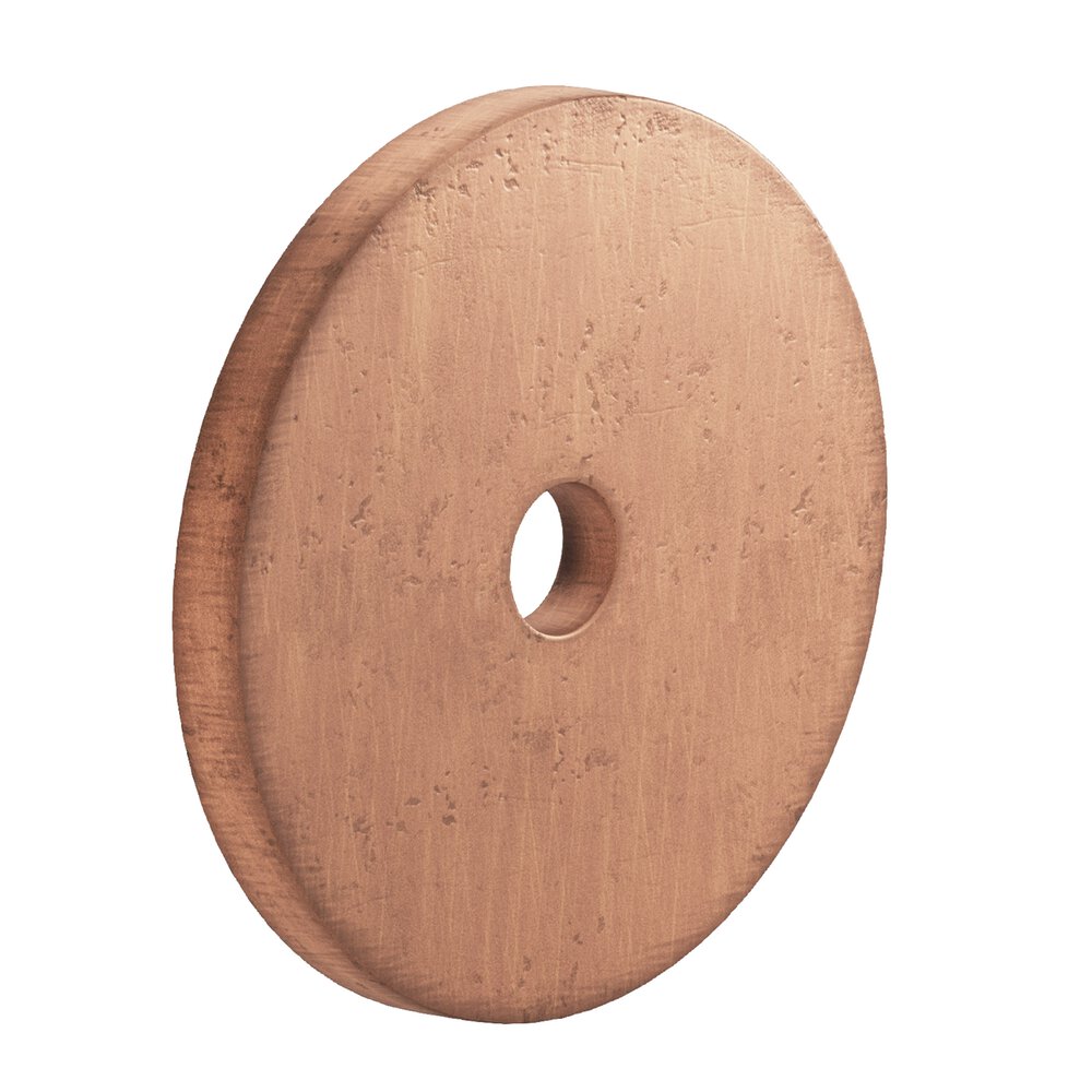 1.75" Diameter Round Backplate In Distressed Antique Copper