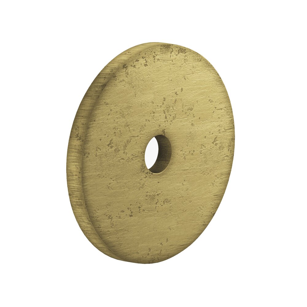 1" Diameter Backplate in Distressed Antique Brass