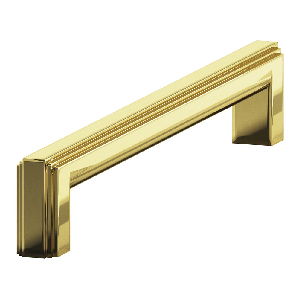 10" Centers Appliance/Oversized Pull Hand Finished in Unlacquered Polished Brass